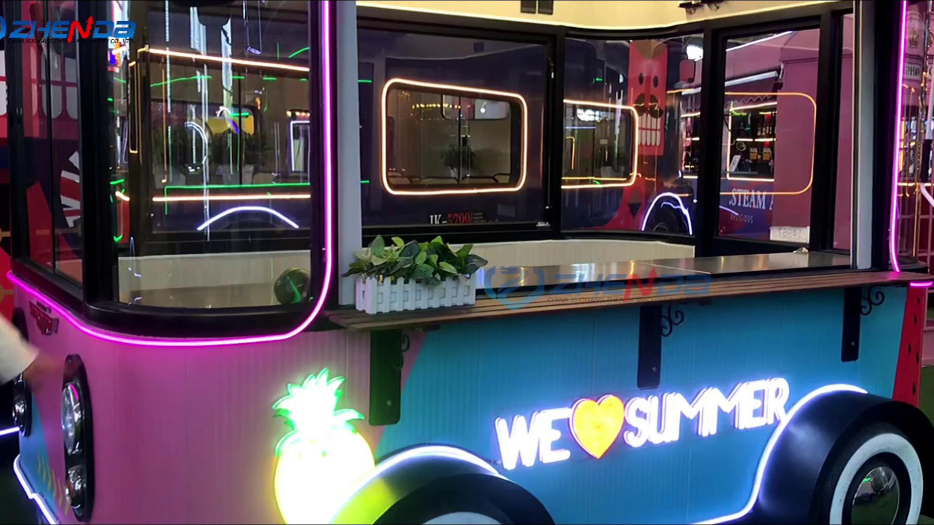 Fast Food Rides Street Mobile Burger Fries Food Car Fully Equipped Hotel Snack Fast ...